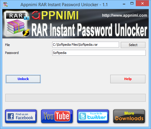 Appnimi RAR Instant Password Unlocker