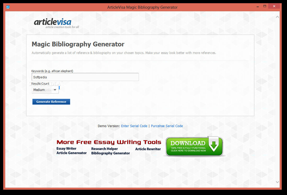 ArticleVisa Magic Bibliography Generator