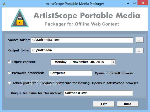 ArtistScope Portable Media Packager