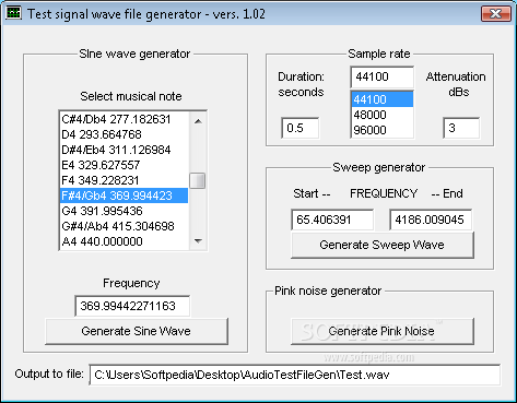 Audio Test File Generator