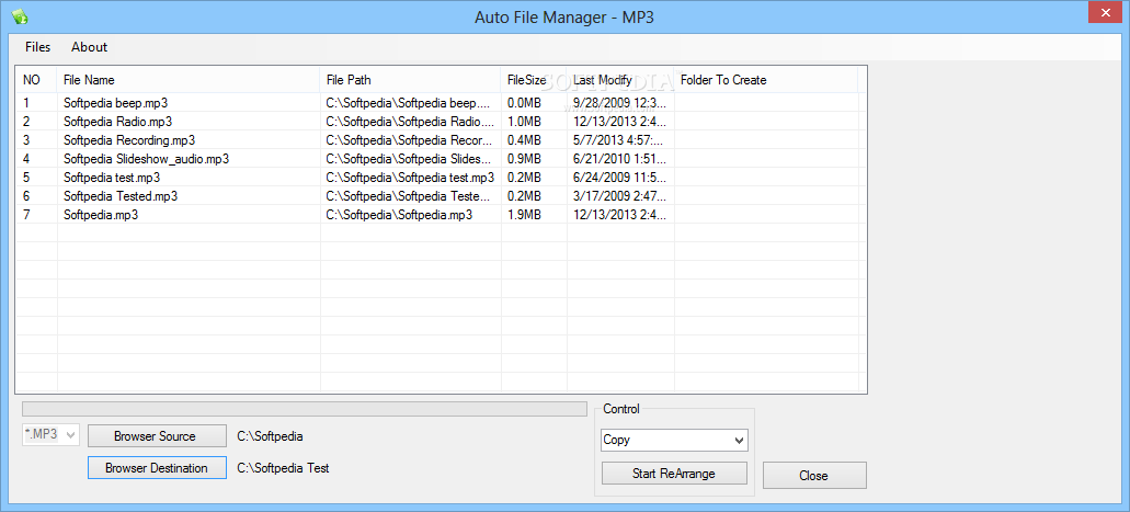 Auto File Manager - MP3