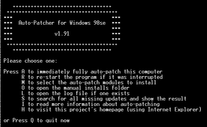 Auto-Patcher For Windows 98SE