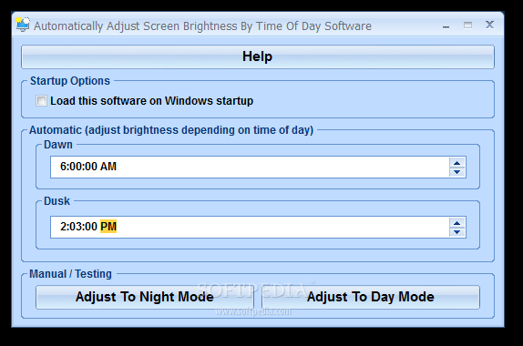 Automatically Adjust Screen Brightness By Time Of Day Software