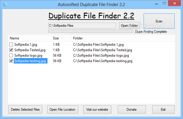 Autosofted Duplicate File Finder