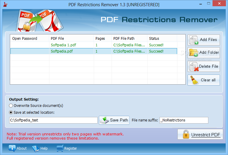 PDF Restrictions Remover