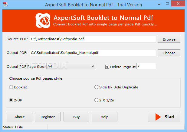 Axpertsoft Booklet to Normal Pdf