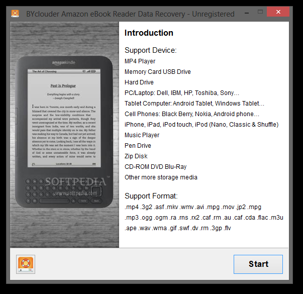 BYclouder Amazon eBook Reader Data Recovery