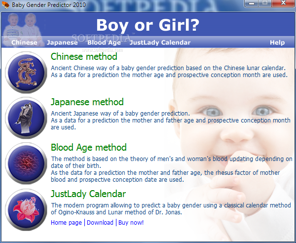 Baby Gender Predictor 2010