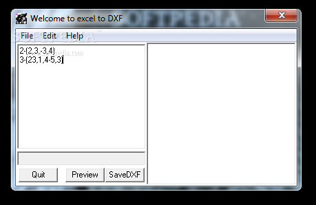 Badog Excel to DXF