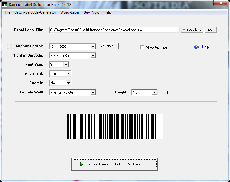 Barcode Label Builder