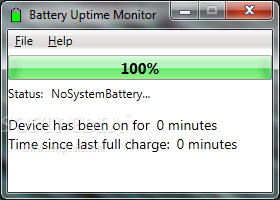 Battery Uptime Monitor