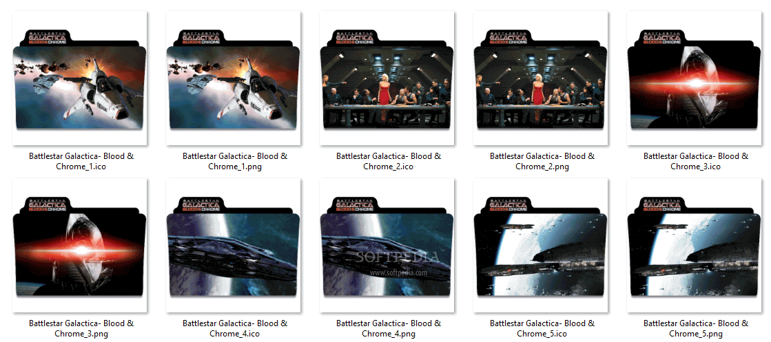 Battlestar Galactica Blood and Chrome Icons