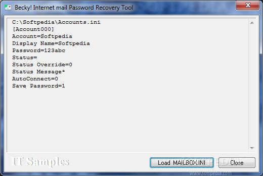 Becky! Internet Mail Password Recovery Tool