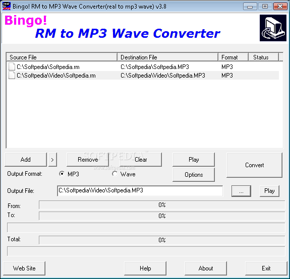Bingo! RM to MP3 Wave Converter