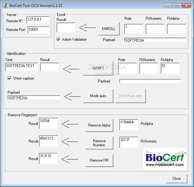 BioCert Authenticator Toolkit