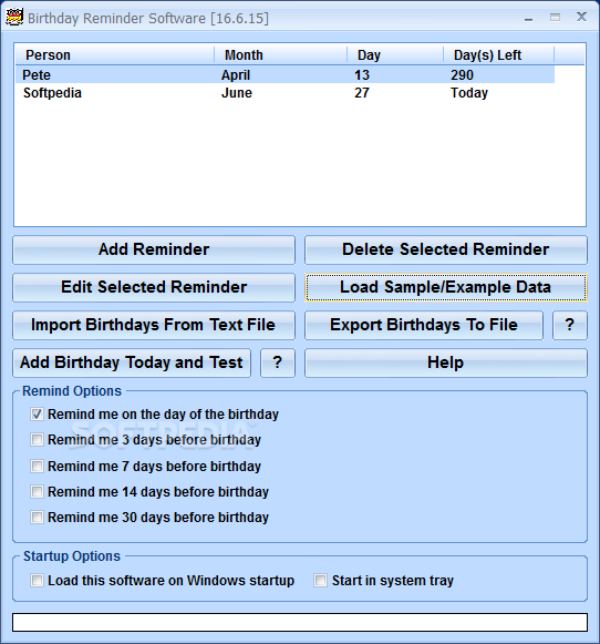 Birthday Reminder Software