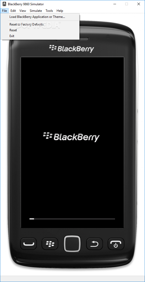 BlackBerry 9860 Simulator
