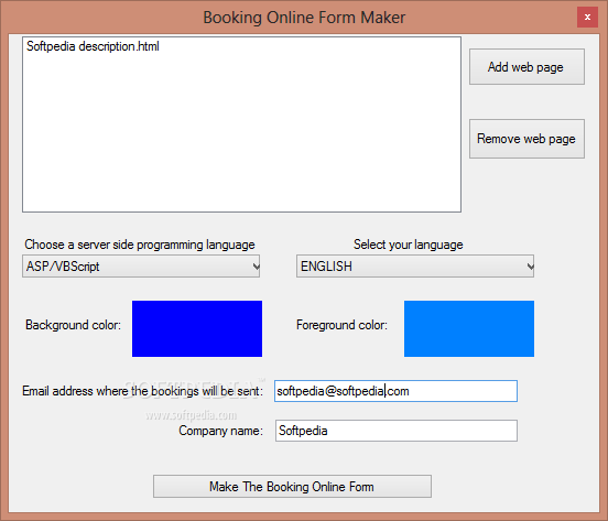 Booking Online Form Maker