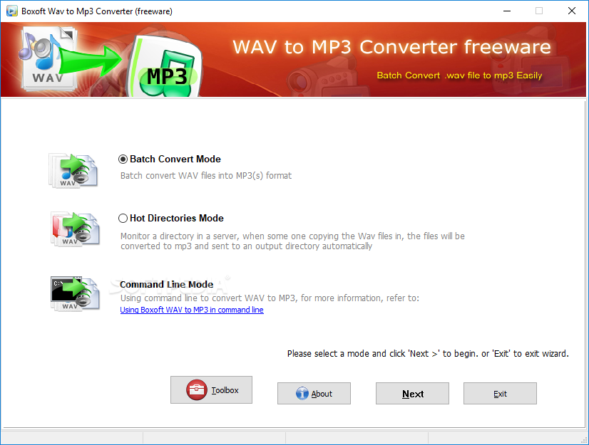Boxoft WAV to MP3 Converter