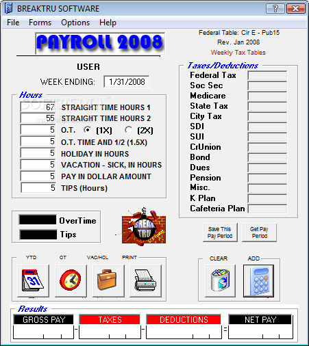 Breakthru Payroll 2008