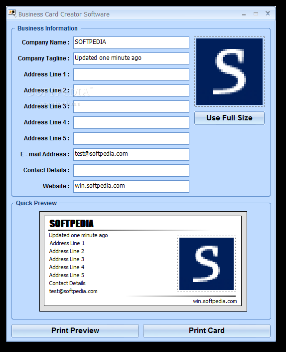 Business Card Creator Software