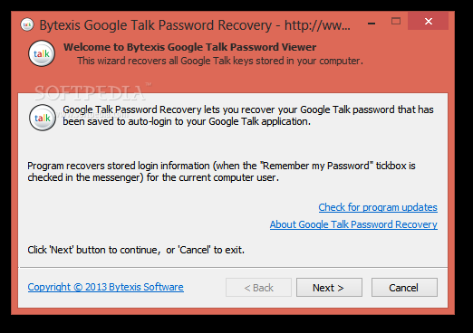 Bytexis Google Talk Password Recovery Portable