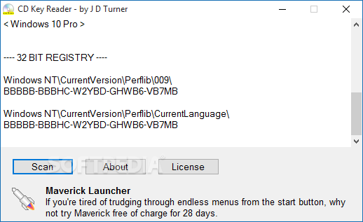 CD Key Reader