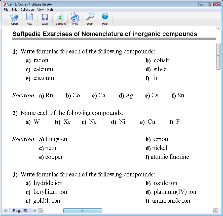 CQFY Problems Creator for Chemistry