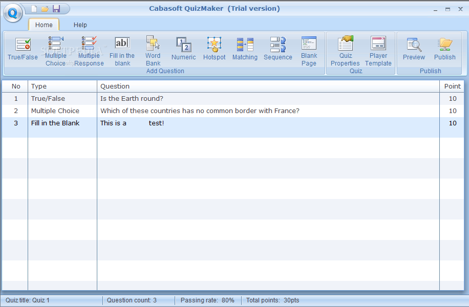 Cabasoft QuizMaker