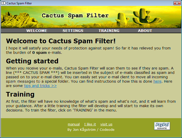 Cactus Spam Filter