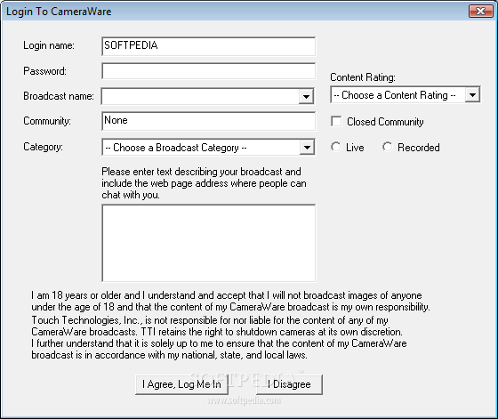 Cameraware Video Sender