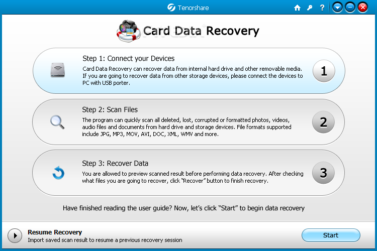 Card Data Recovery