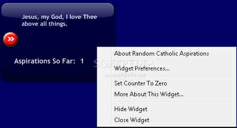 Catholic Random Aspirations Widget