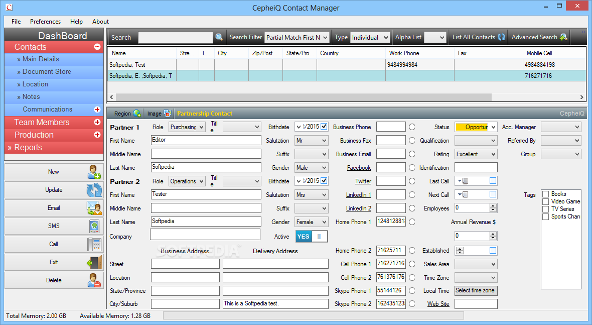 CepheiQ Contact Manager