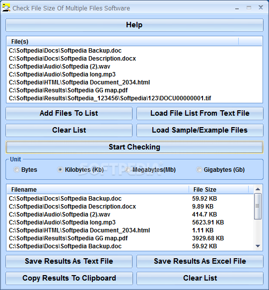 Check File Size Of Multiple Files Software