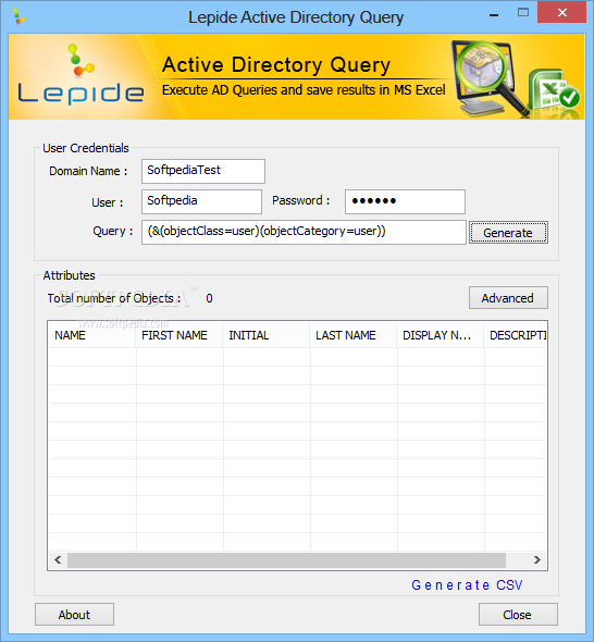 Lepide Active Directory Query (formerly Chily Active Directory Query)