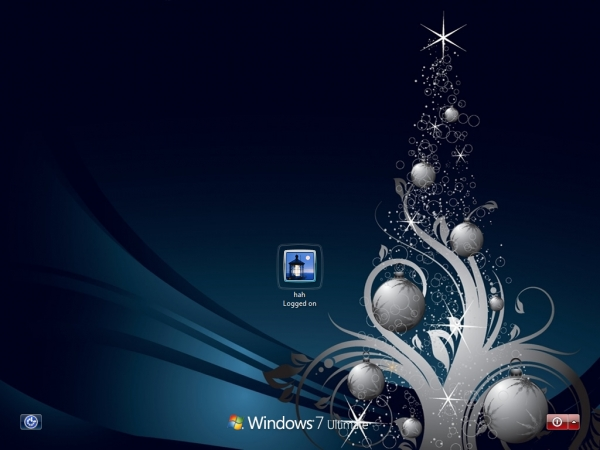 Christmas Tree Windows 7 Logon Screen