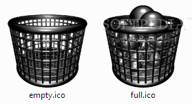 Chrome Trash Can Shpered icon
