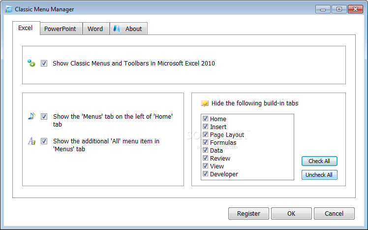 Classic Menu for Office 2010 Starter
