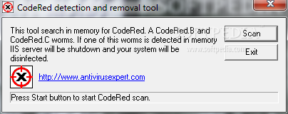 CodeRed Detection and Removal Tool