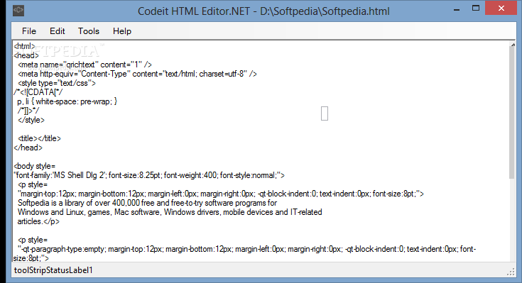 Codeit HTML Editor.NET