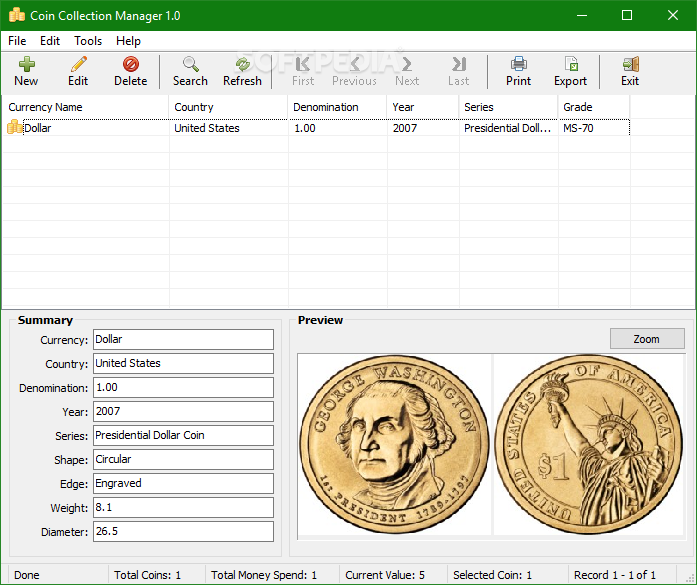 Coin Collection Manager