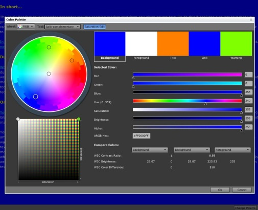 ColorWheel Wizard and Control Tools for WPF and Silverlight