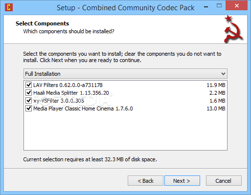 Combined Community Codec Pack (CCCP)