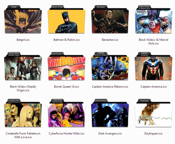Comic Book Folder Icons 2