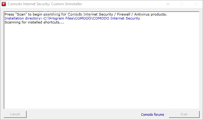 Comodo Internet Security: Custom Uninstaller