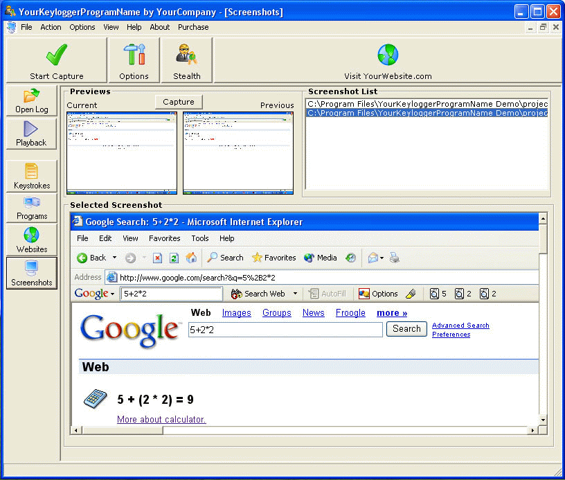 Computer Monitor Keylogger