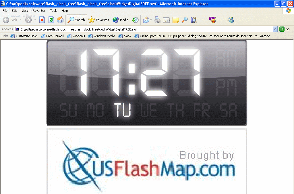 Conceptual Flash Clock for Your Website