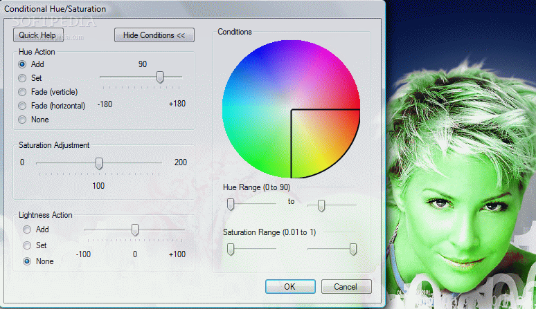 Conditional Hue/Saturation