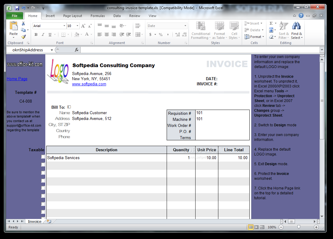 Consulting Invoice Template